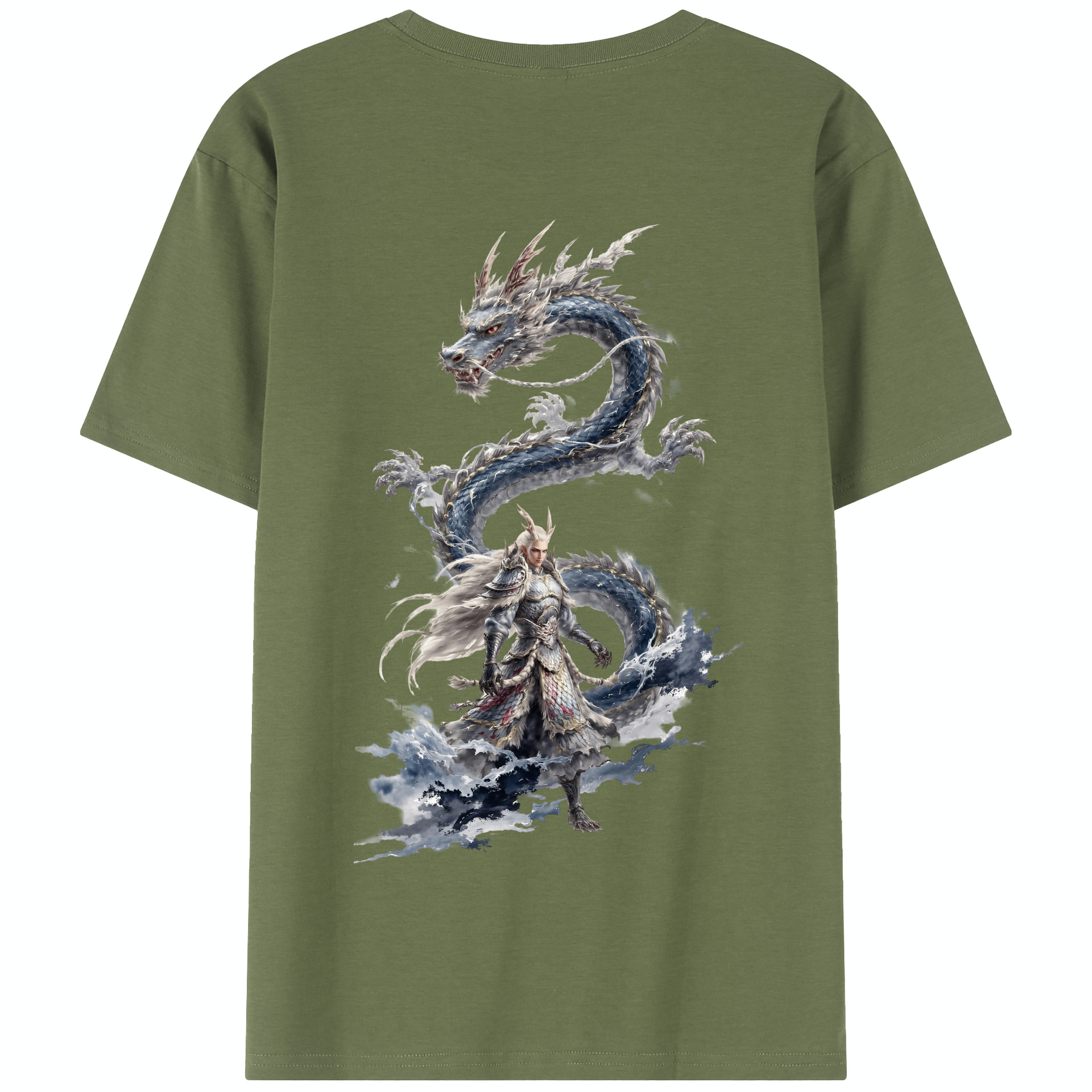 （画像用） Ne Zha 2 ナタ 魔童の大暴れ 綿100％半袖Tシャツ（背面プリント）